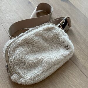 lululemon athletica Beige Sherpa Crossbody Bag